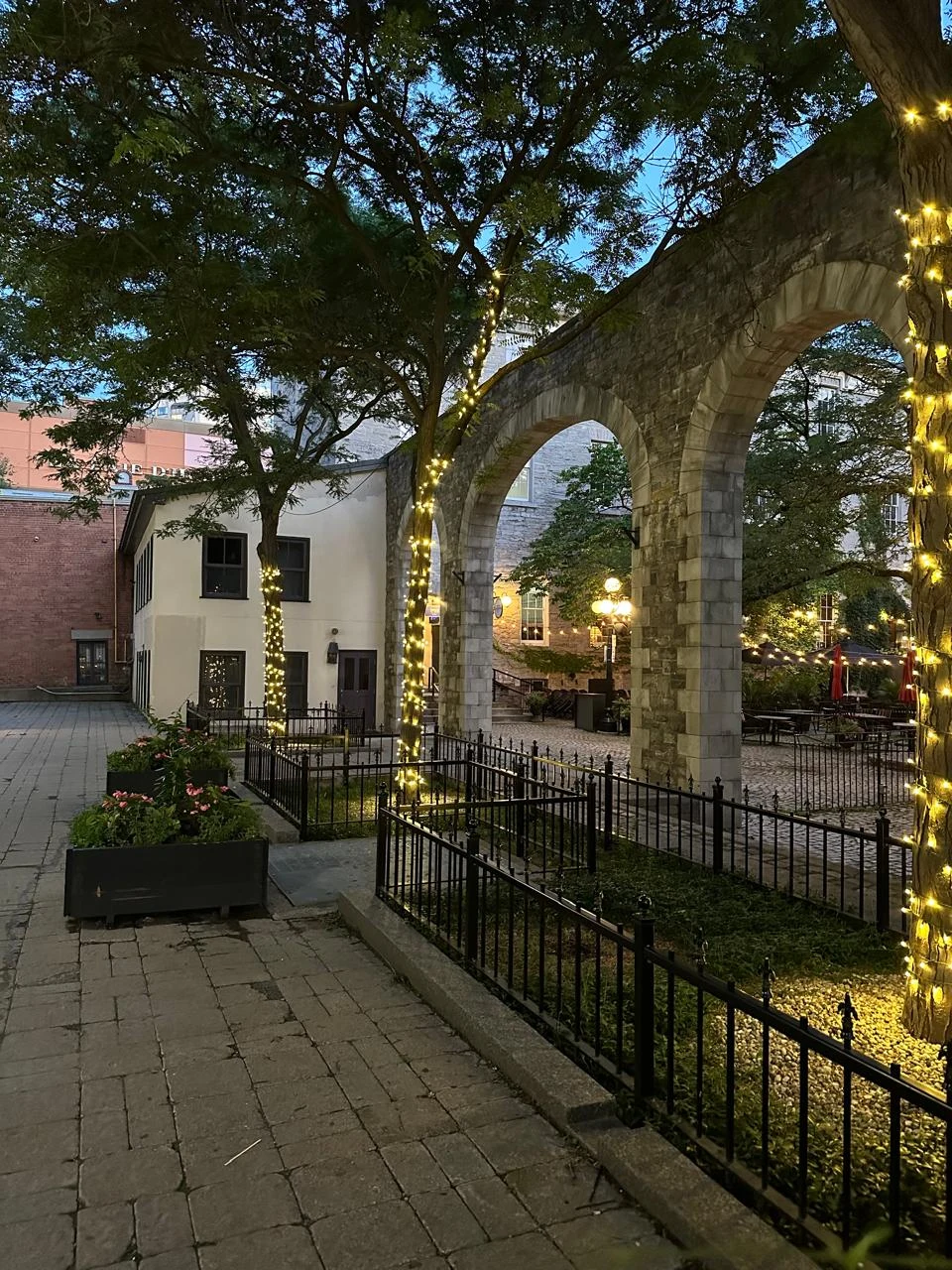 The courtyard at Dark Fork on George Street